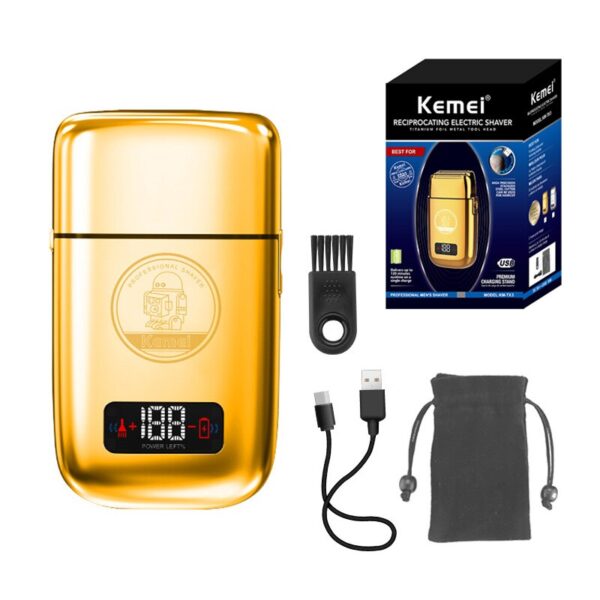 Kemei All metal Electric Shaver Men Electric Razor Rechargeable Beard Shaver Floating Hair Trimmer Face Care