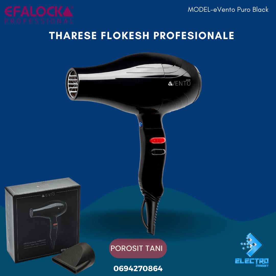 Tharese Flokesh Profesionale Efalock eVento Puro Black 1 Tharese Flokesh Profesionale Efalock eVento Puro Black