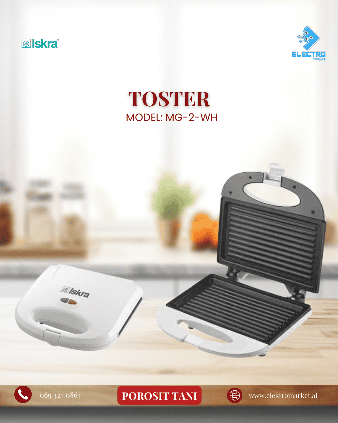 Toster Iskra MG-2-WH