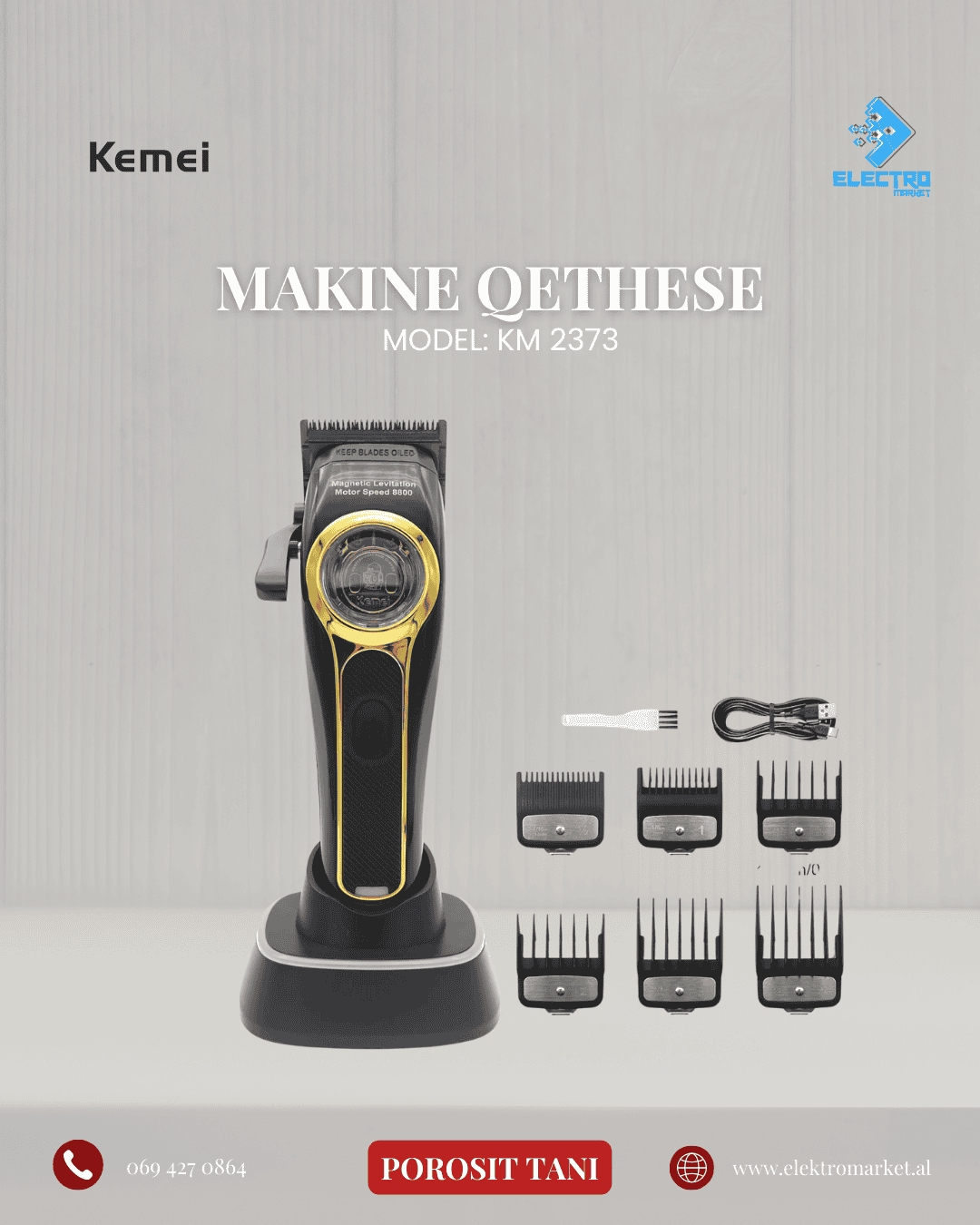 Kemei KM2373 Makine Qethese