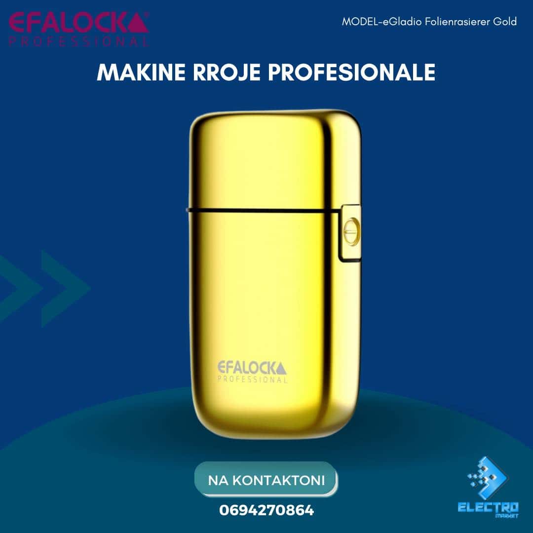 Efalock eGladio Folienrasierer Gold Makine Rroje Profesionale
