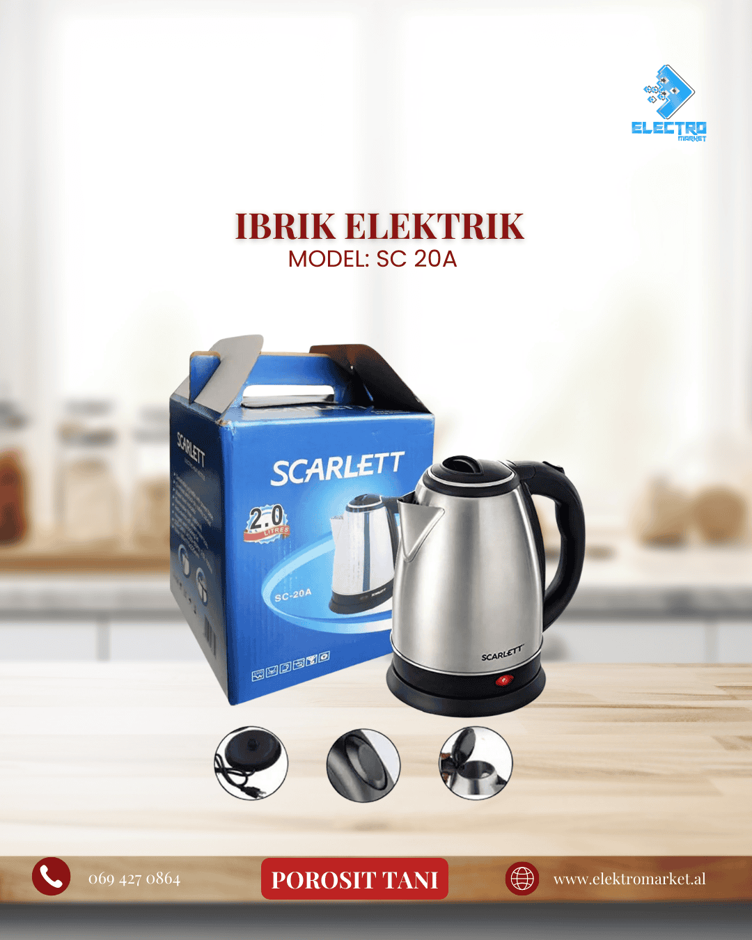 Scarlett SC 20A Ibrik Elektrik