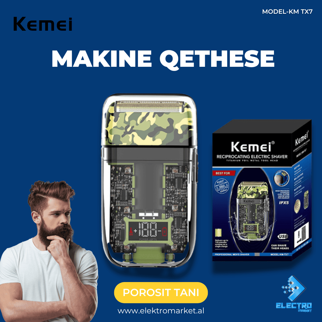 Kemei TX7 Makine Qethese