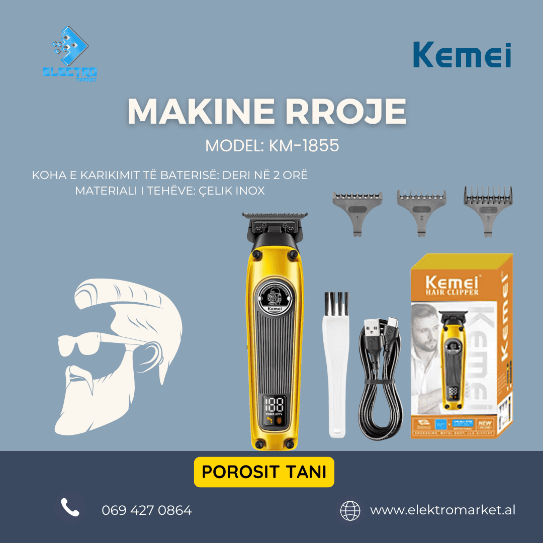 Kemei KM-1855 Makine Rroje