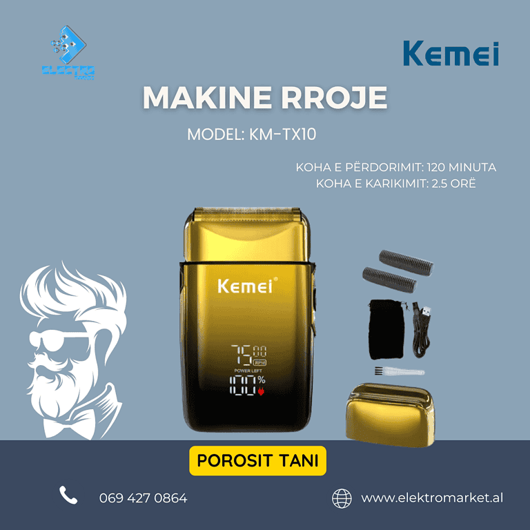 Makine Rroje Kemei KM-TX10